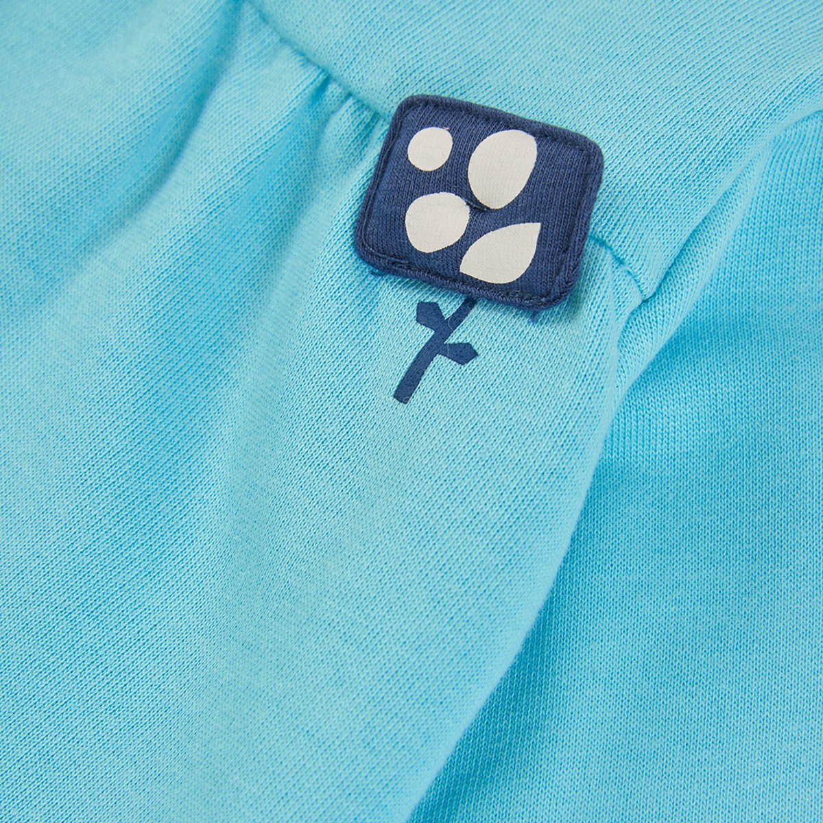 Sweat-shirt bébé fille en molleton imprimé fleurs bleu, BOBOLI