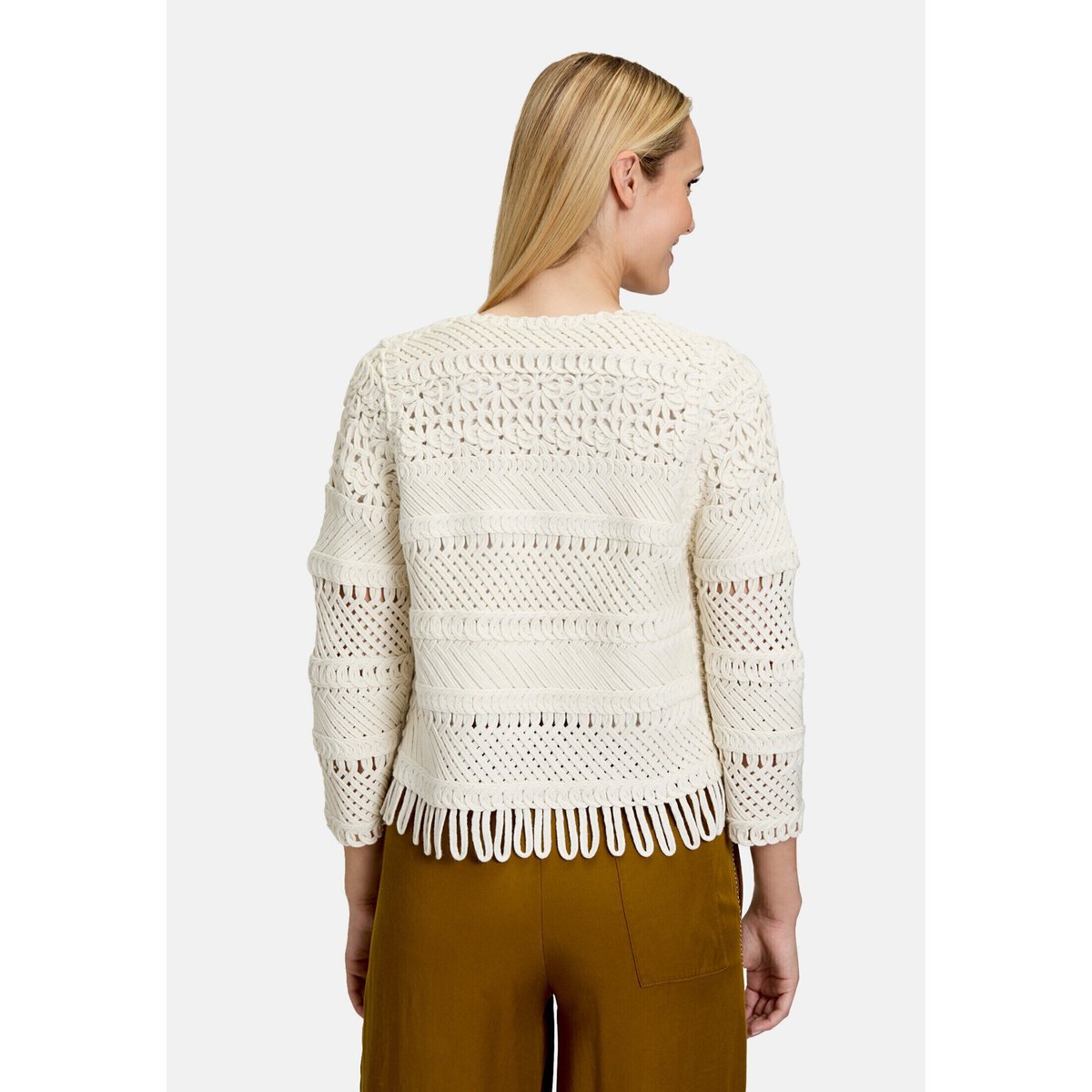 Cardigan en maille casual à encolure ronde pumice stone, CARTOON