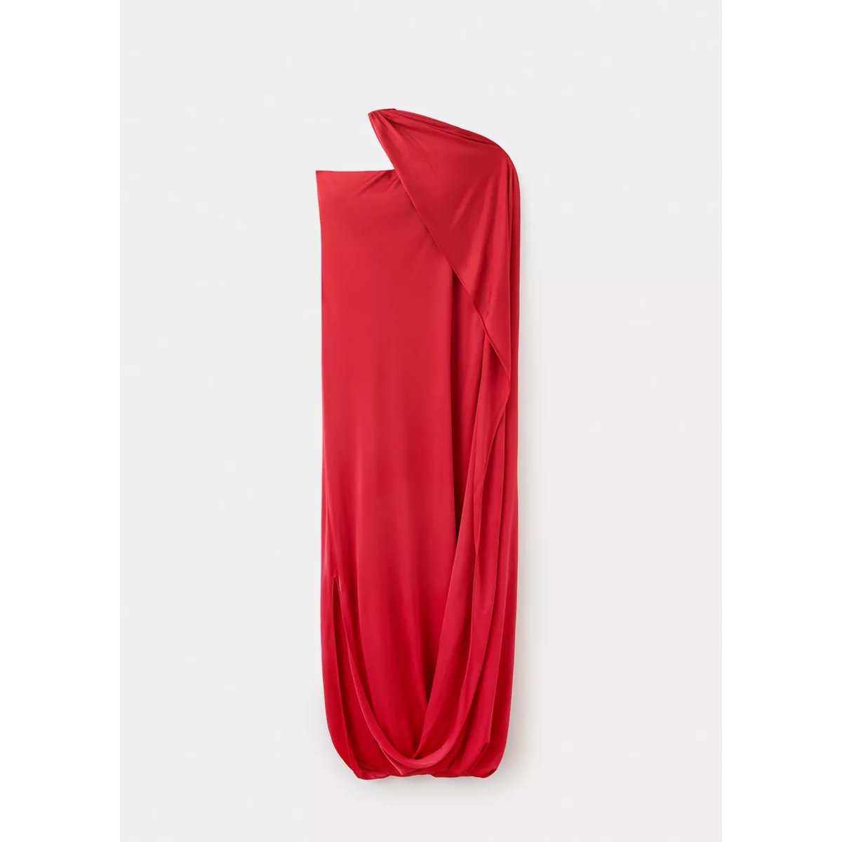 Robe bustier détail cape rouge, MANGO