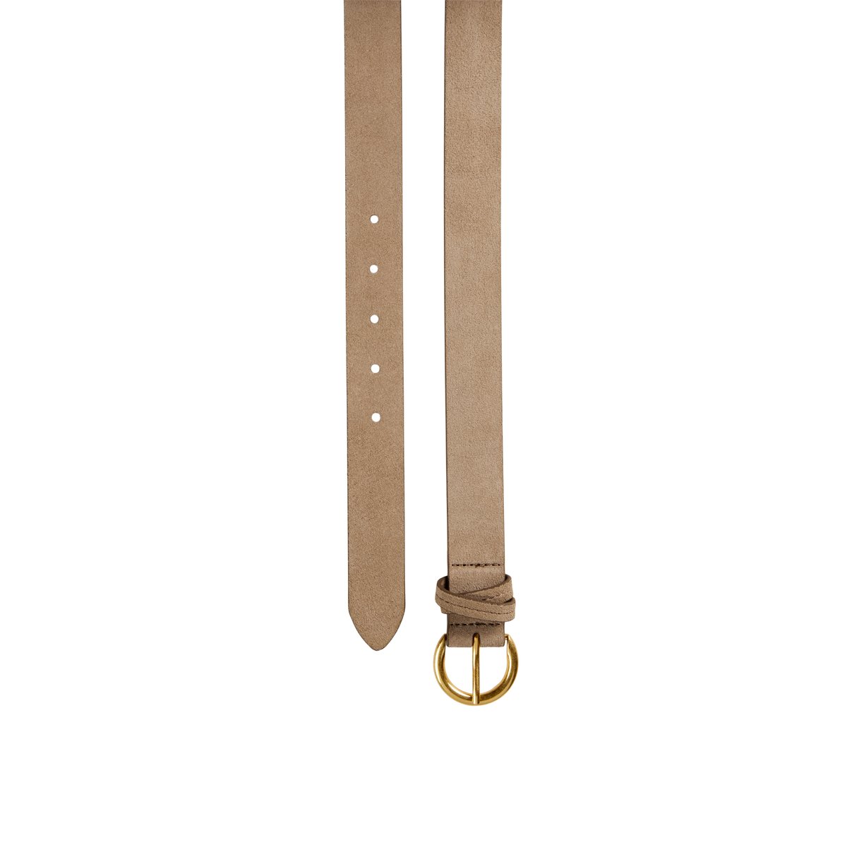 Ceinture avec boucle ronde en laiton marron, MARC O'POLO