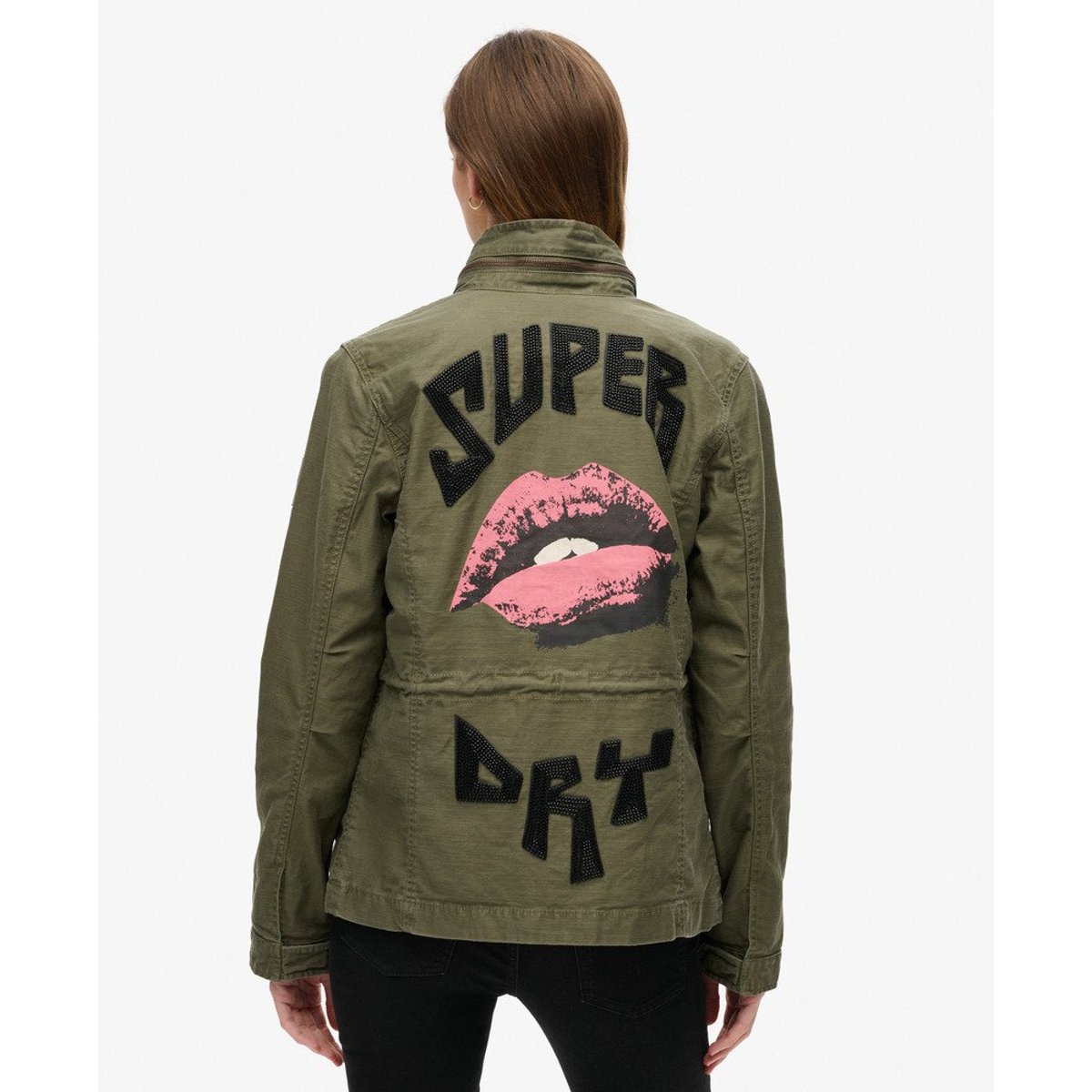 Blouson M65 classique fantaisie kaki délavé, SUPERDRY