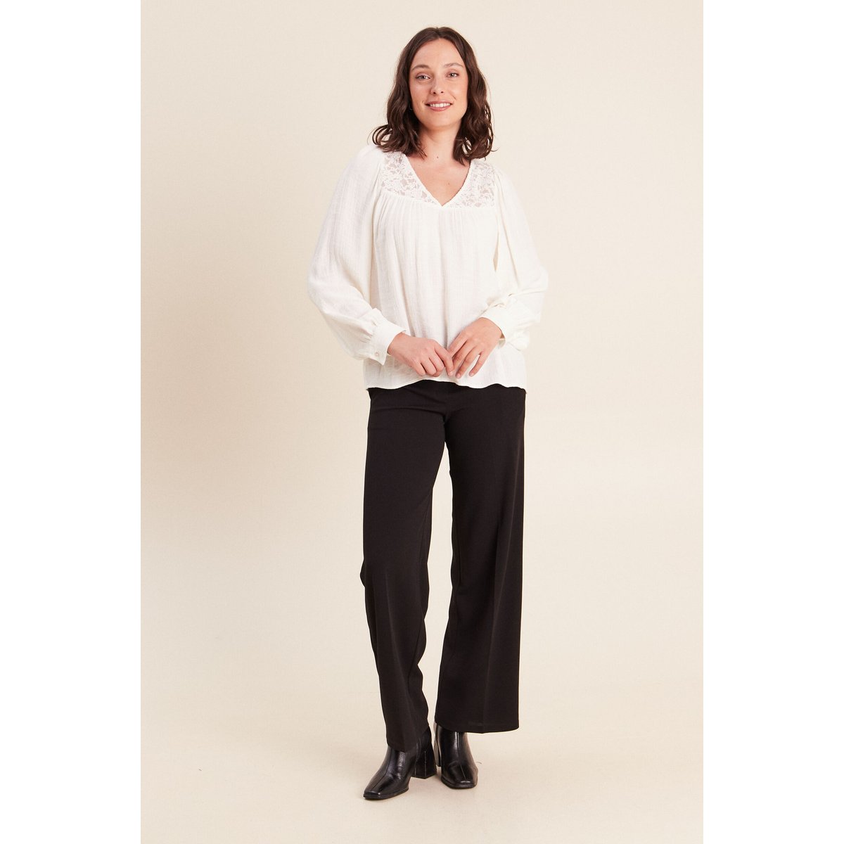 Pantalon taille haute noir, BREAL