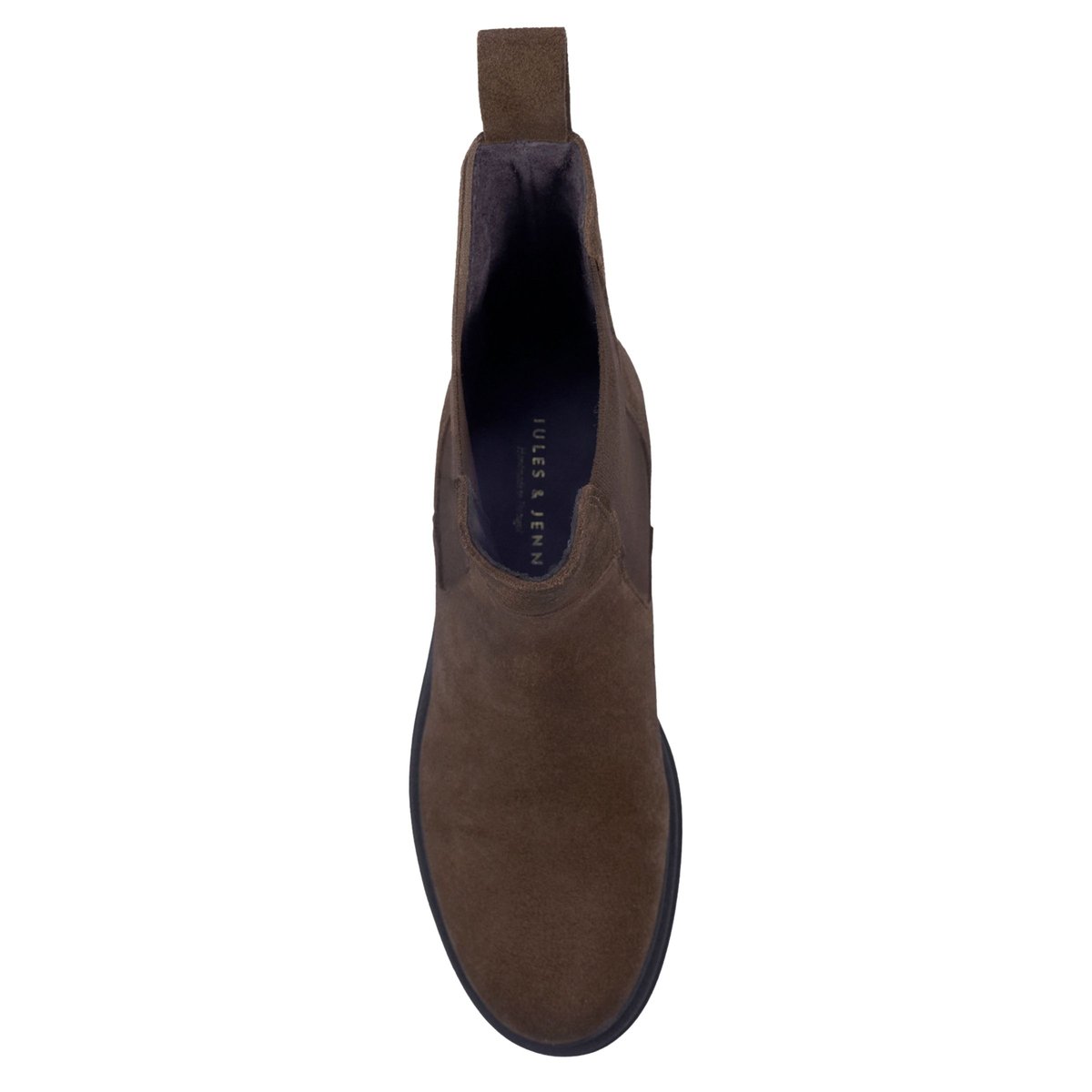 Bottines Chelsea crantées cuir daim daim marron, JULES & JENN