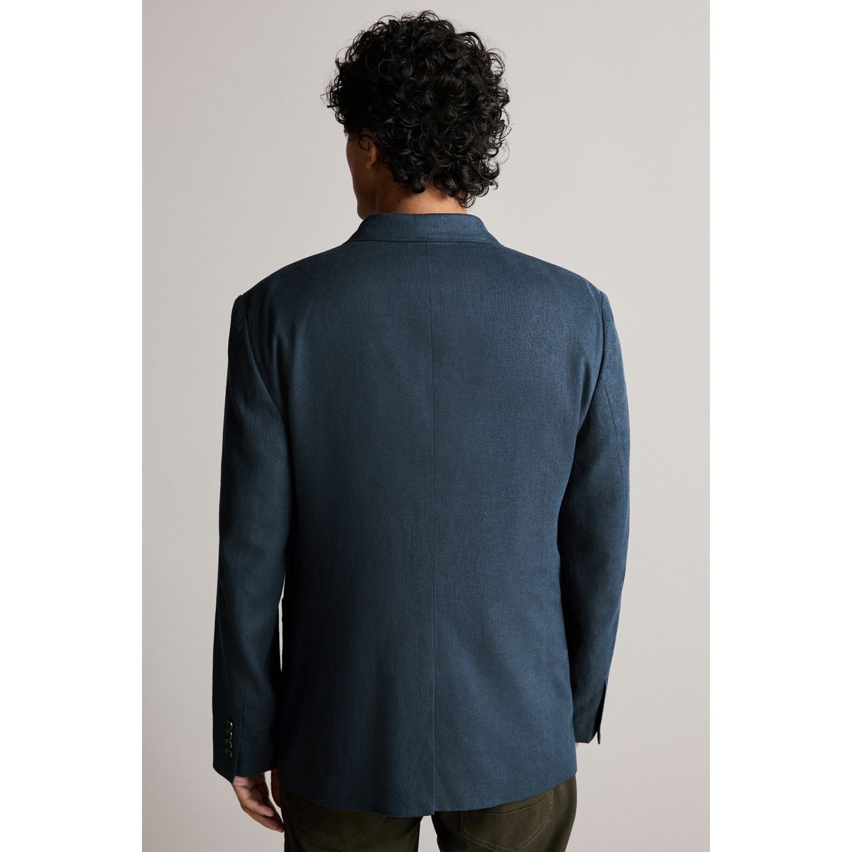 Blazer en lin bleu marine, NEXT