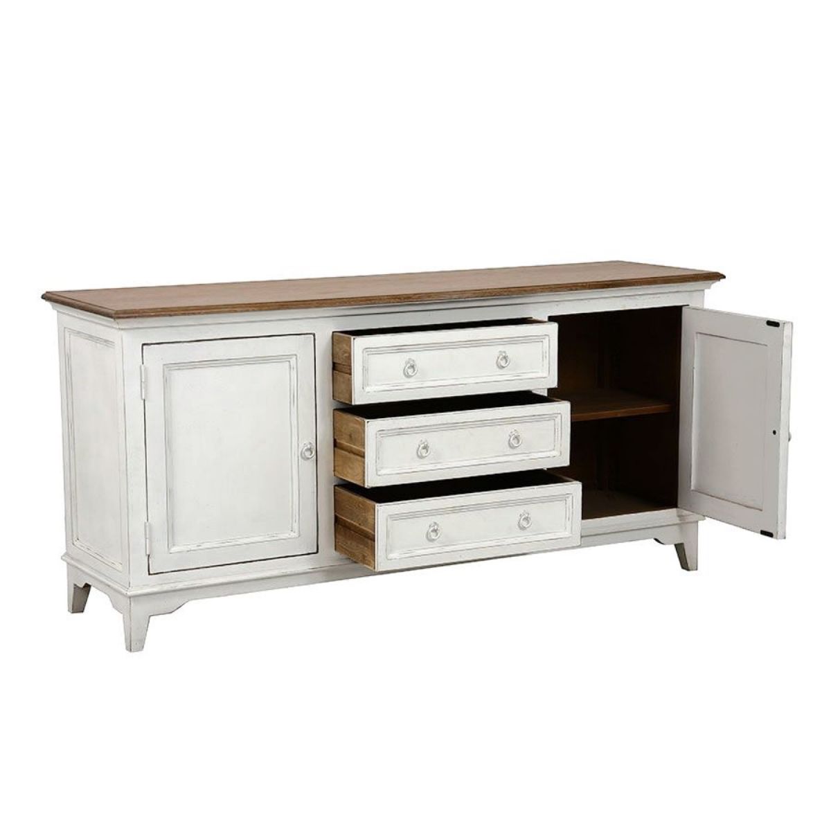Buffet bas 2 portes - ESQUISSE blanc, INTERIOR'S