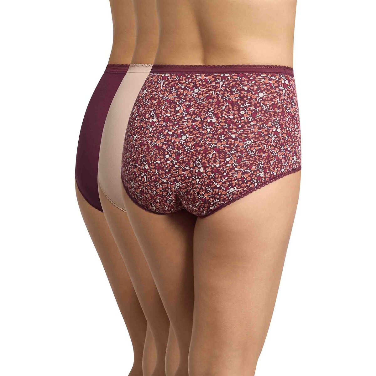 Set van 3 maxi-slipjes van COTTON STRETCH set vijg, PLAYTEX