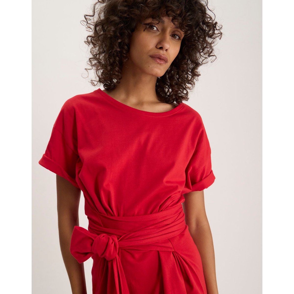 Robe Jeanette en coton rouge, INES DE LA FRESSANGE PARIS
