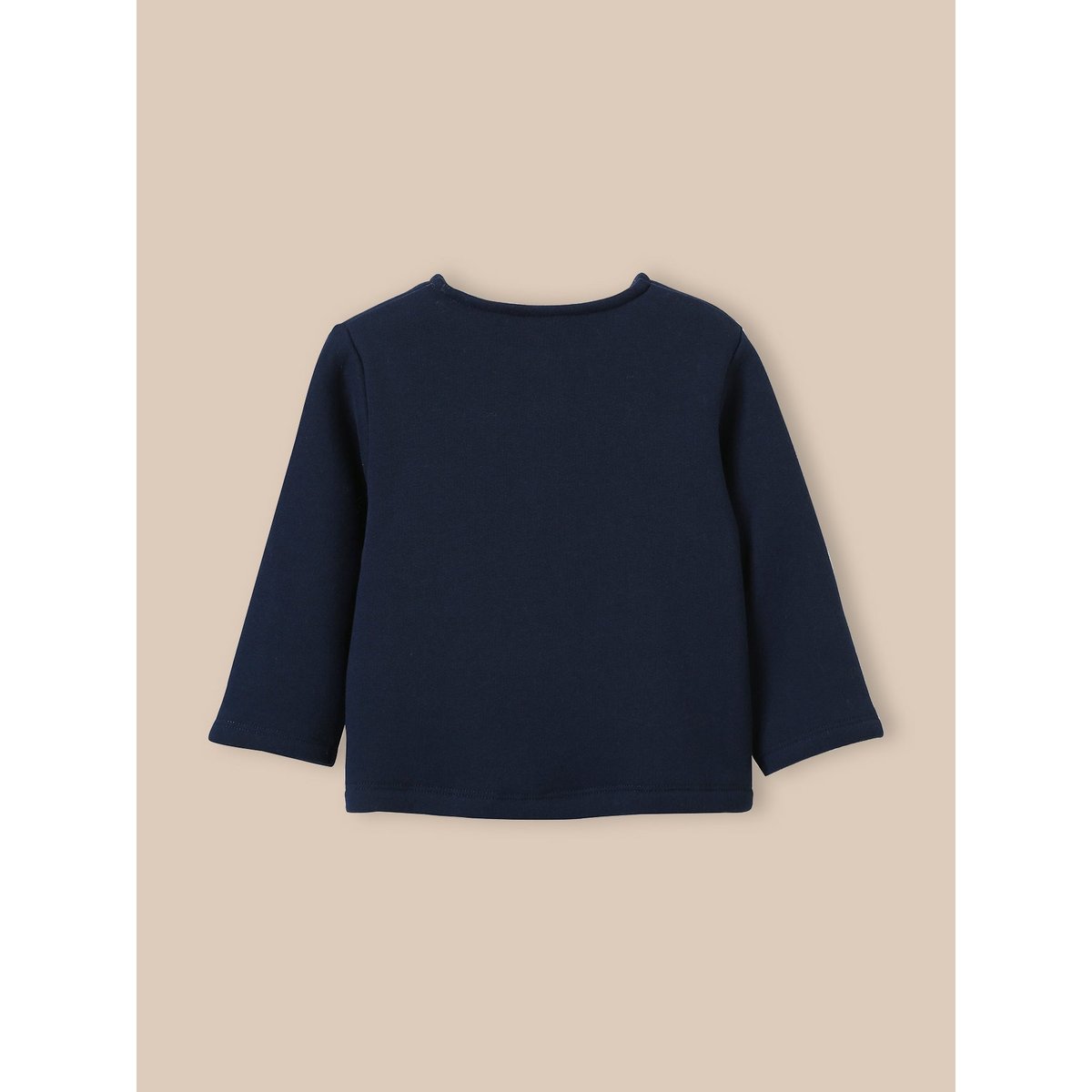 Cardigan en molleton  - coton biologique marine, CYRILLUS