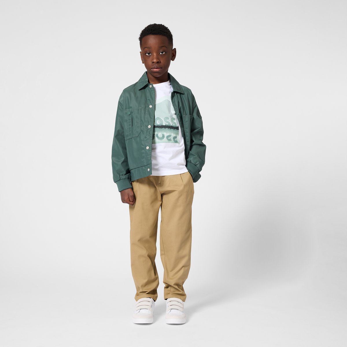 Pantalon chino dark taupe, BOSS KIDSWEAR