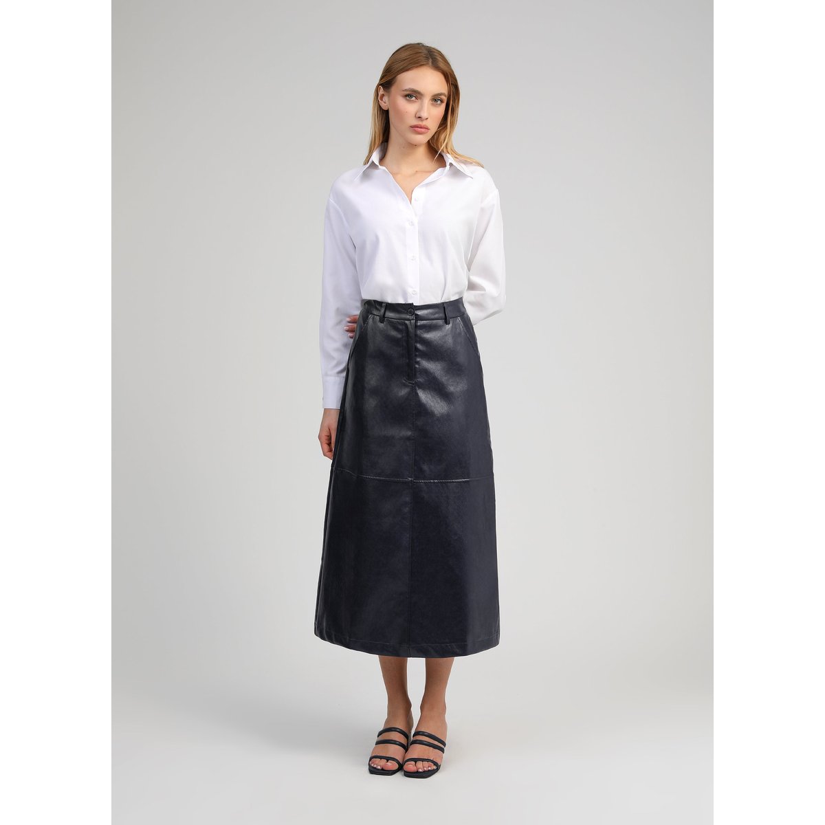 Jupe Midi JOUKI marine, AN'GE