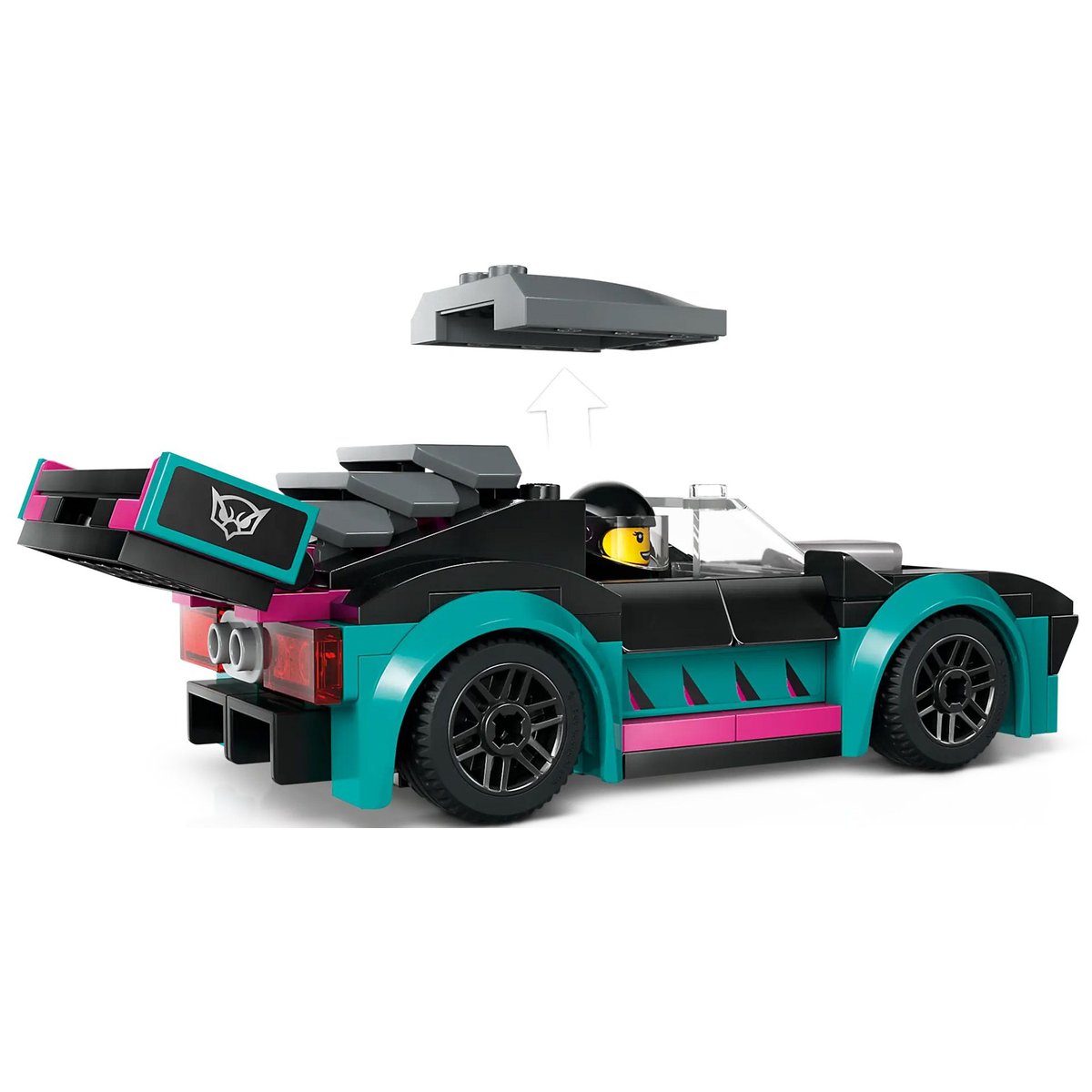 LEGO City - Voiture de course et camion de transport - Set 60406 pour enfants multicolore, LEGO