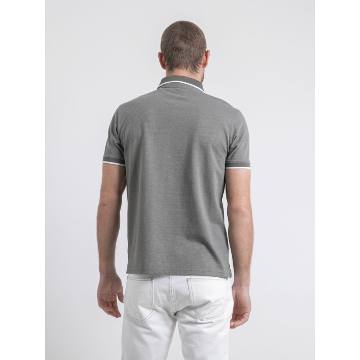 Polo Manches Courtes Pur Coton Pouleni kaki, RITCHIE