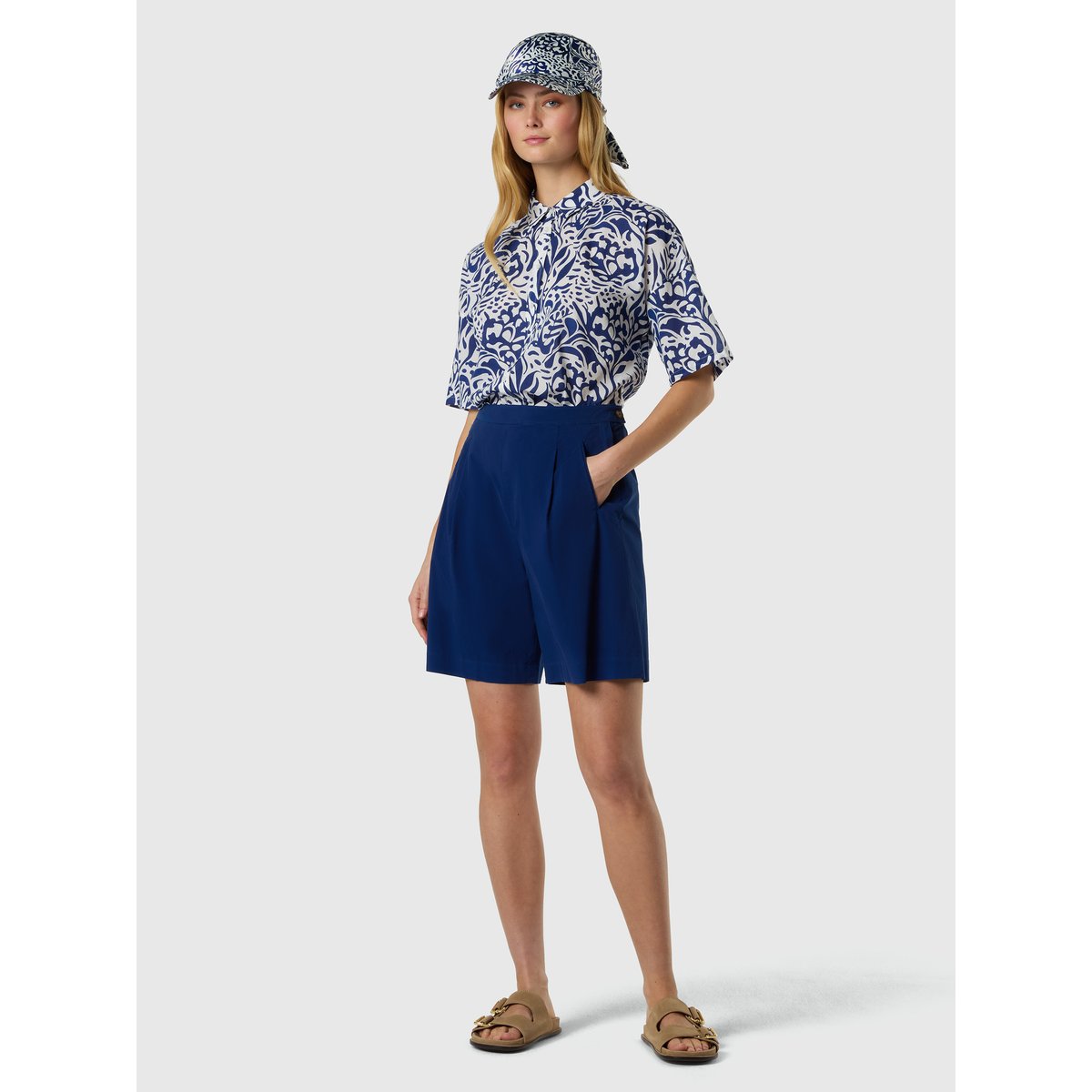 Short plissé à jambes larges profondeurs bleues, NORTH SAILS