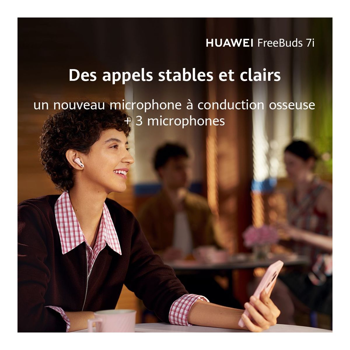 Ecouteurs Freebuds 7i rose couleur unique, HUAWEI