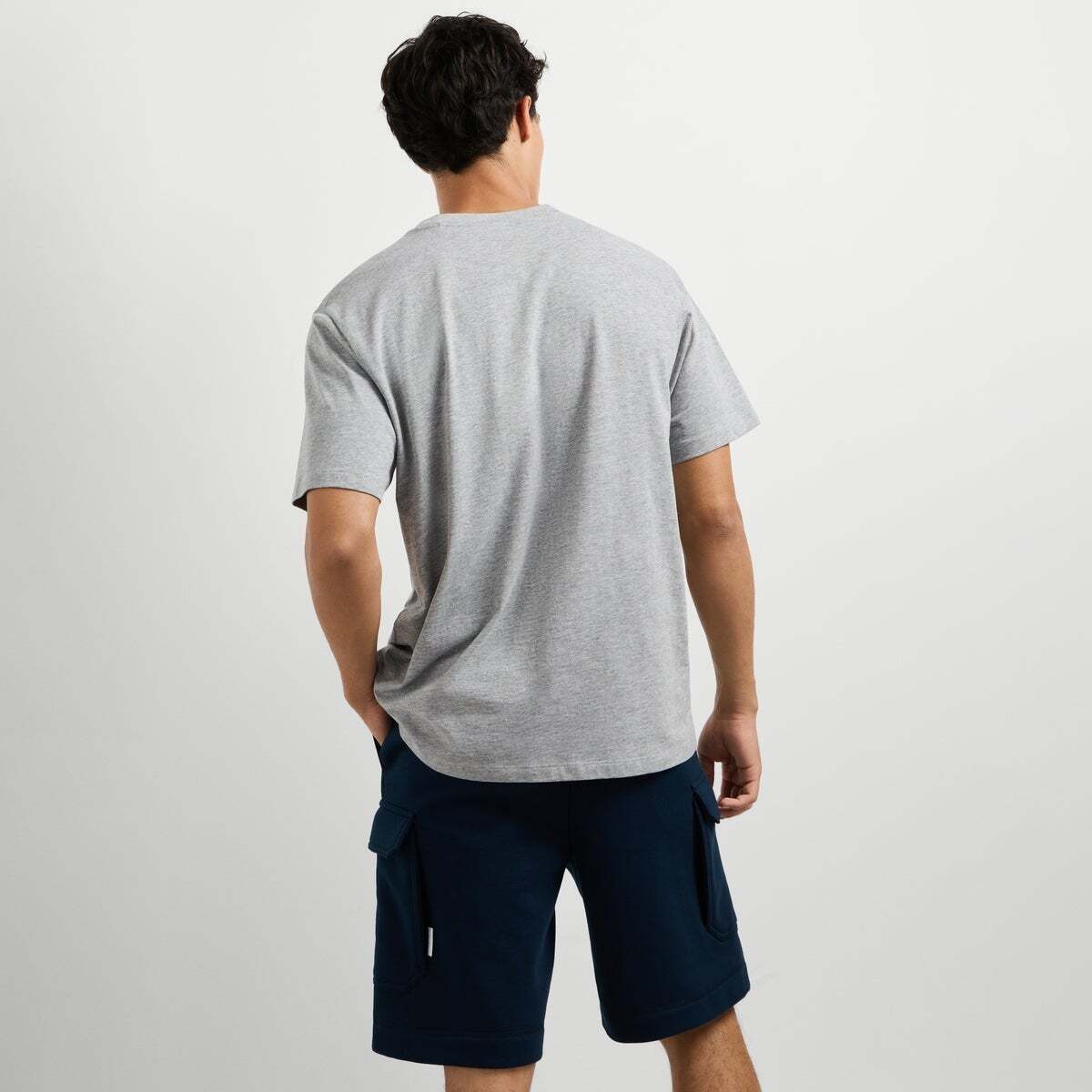 T-Shirt Coupe Regular Avec Logo gris chine, PEPE JEANS