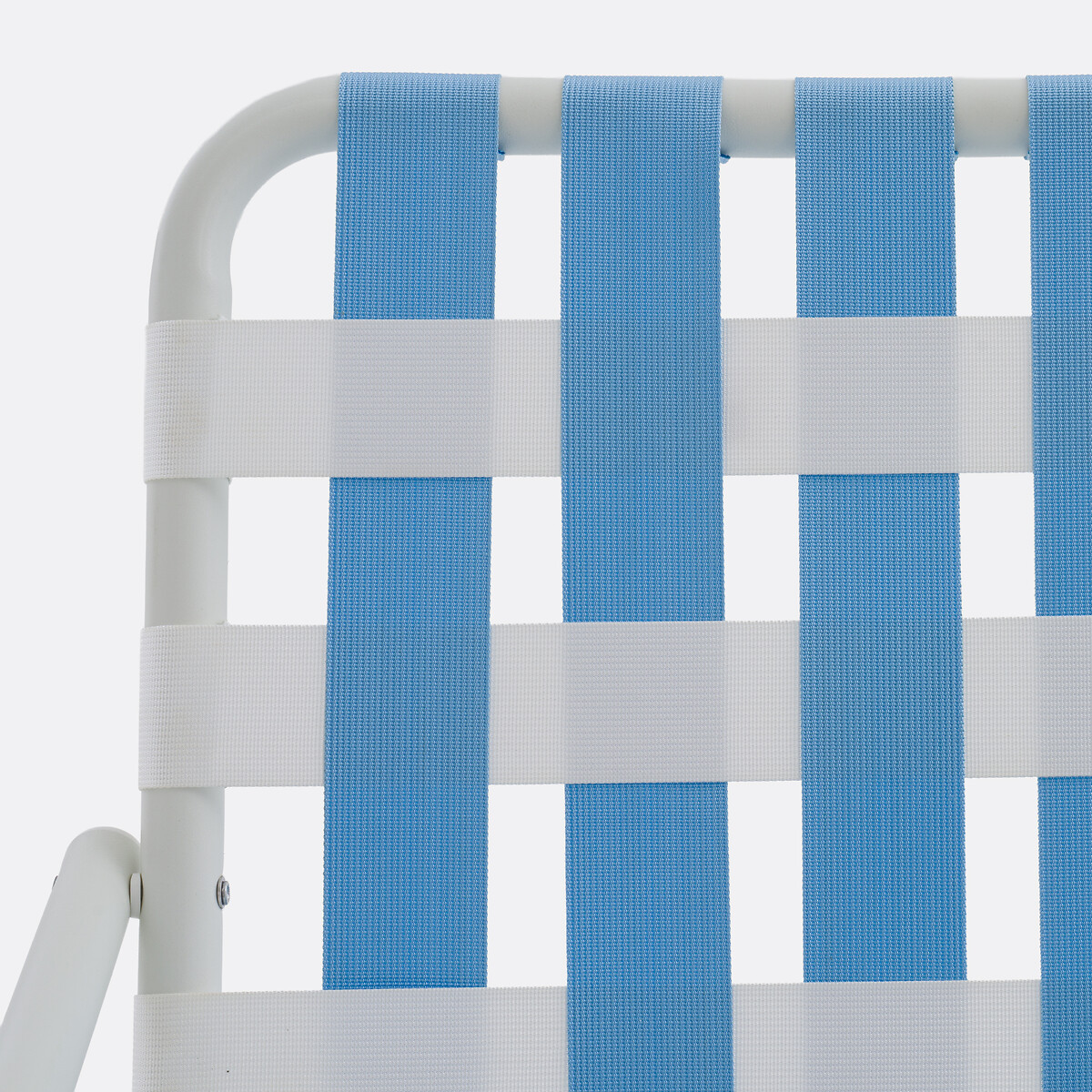 Chaise basse de plage en aluminium, pliante, IROH bleu clair/blanc, LA REDOUTE INTERIEURS