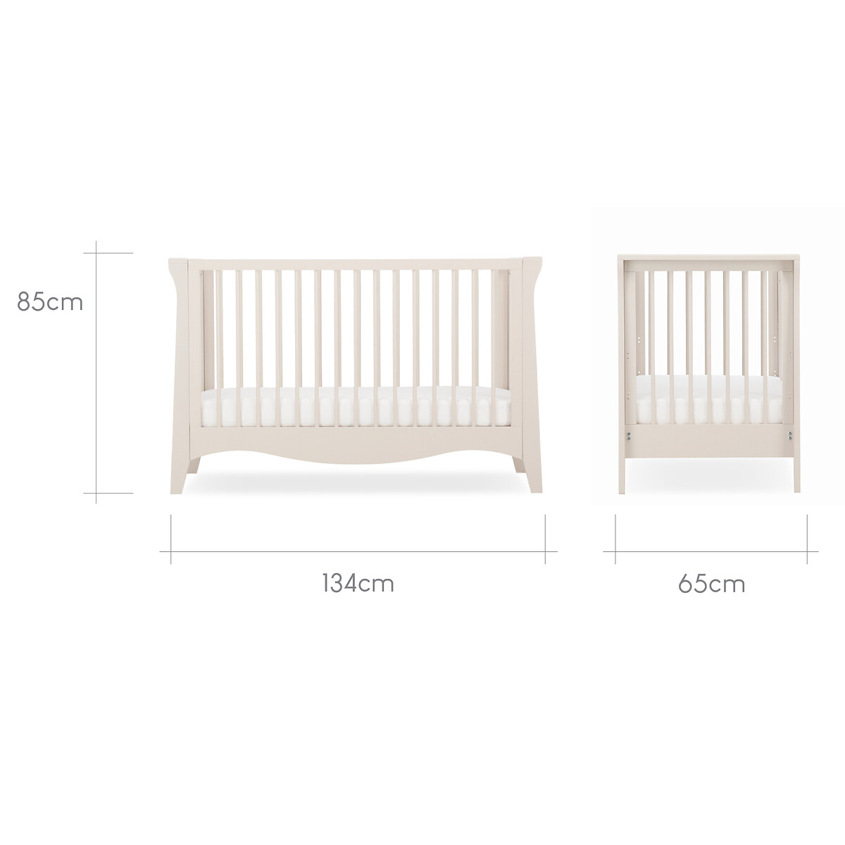 Clara Mini Cot Bed stone beige, CUDDLECO