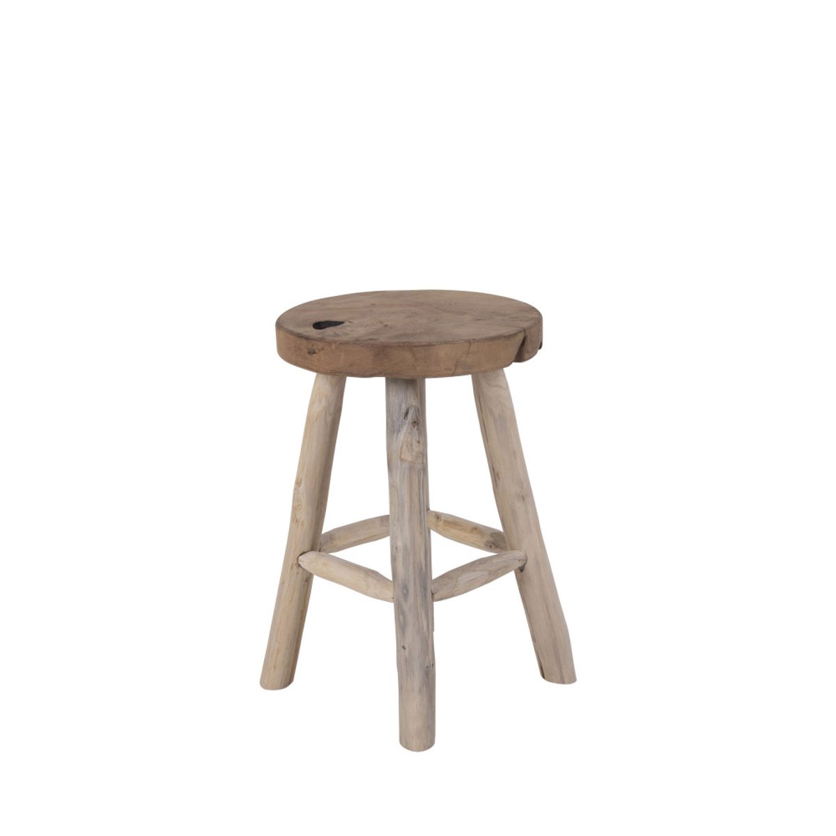 Tabouret en teck H45cm- BADIA naturel, HOUSE NORDIC