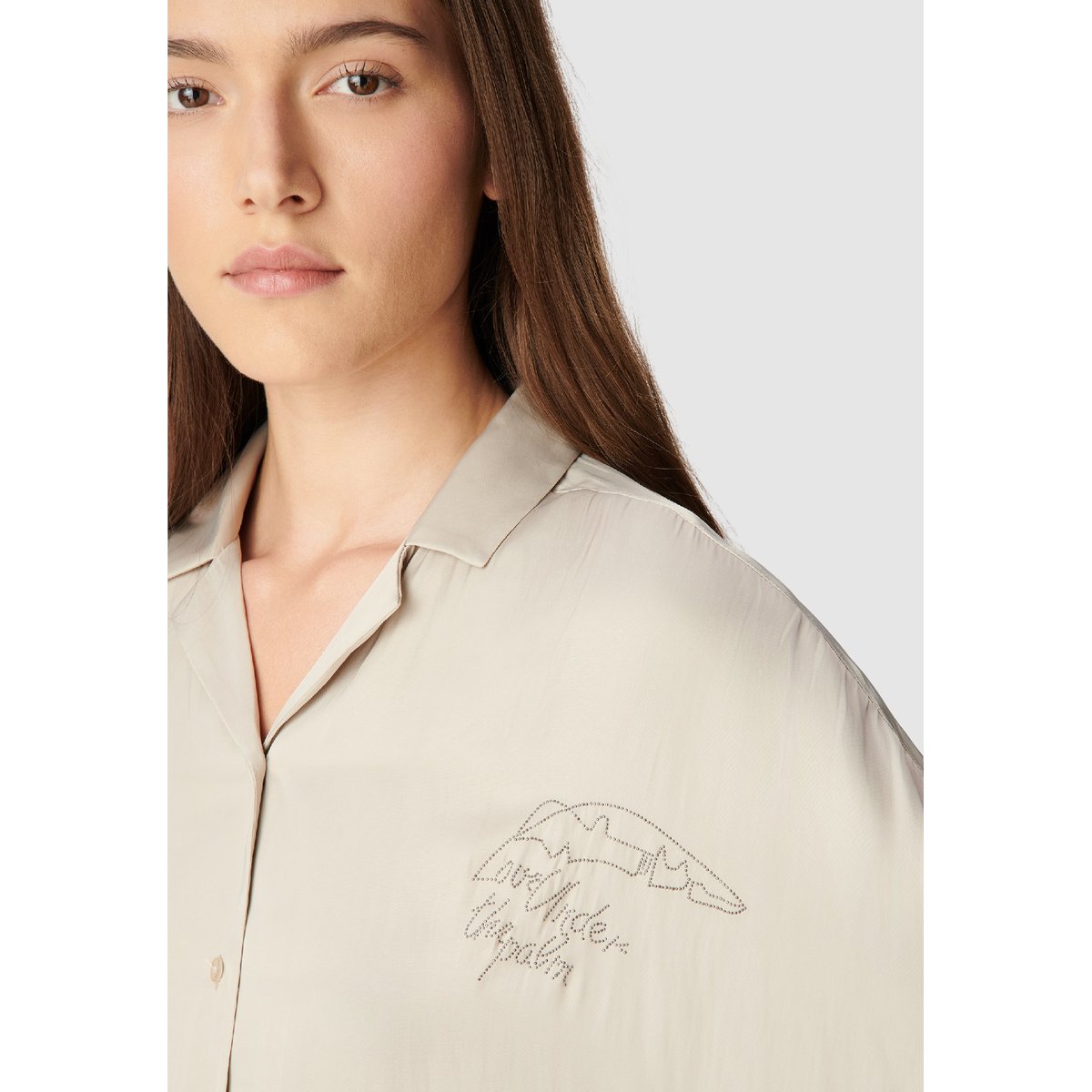 Chemise manches courtes visuel dos beige, IKKS