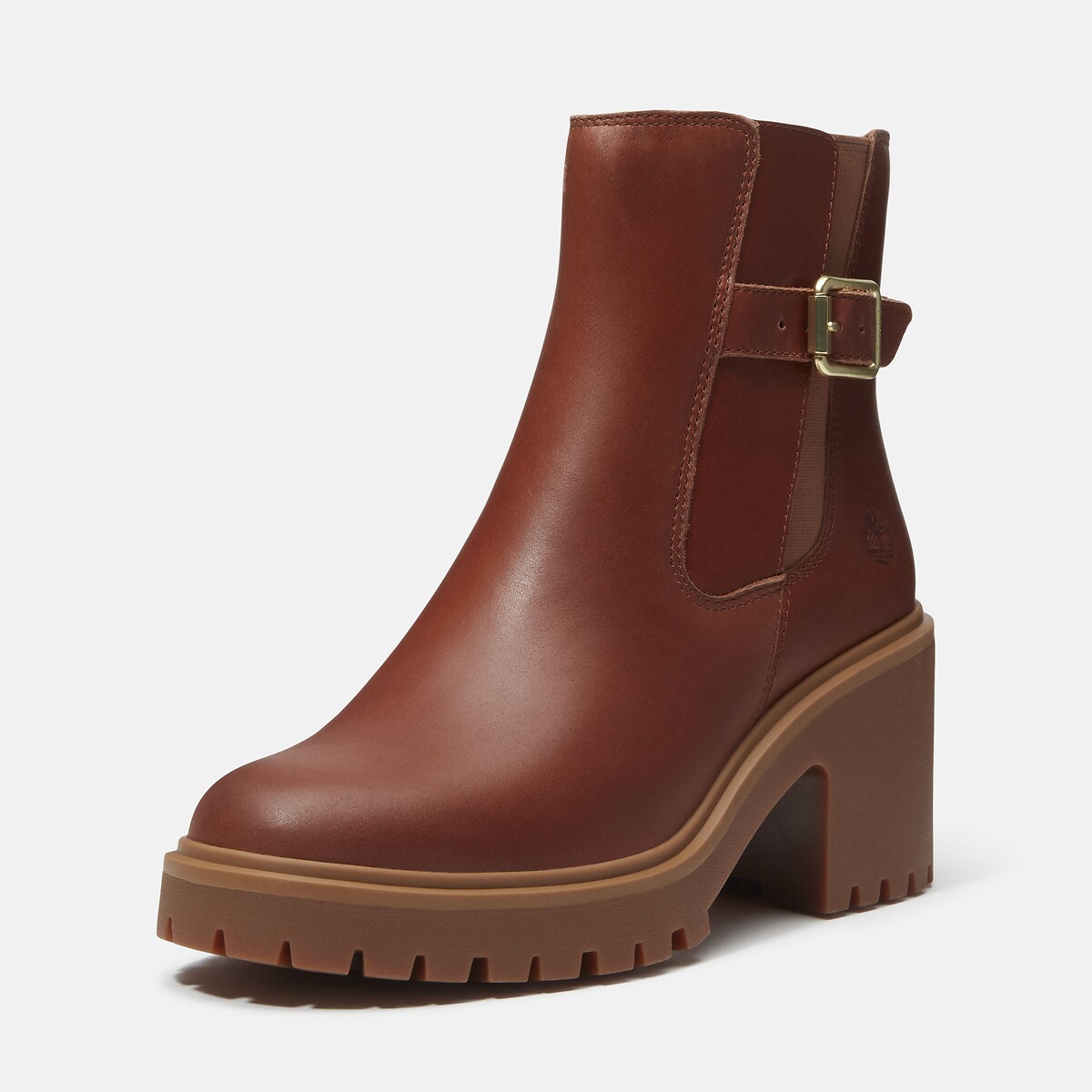 Bottines à talon, en cuir, STONE HEIGHTS MID CHELSEA marron, TIMBERLAND