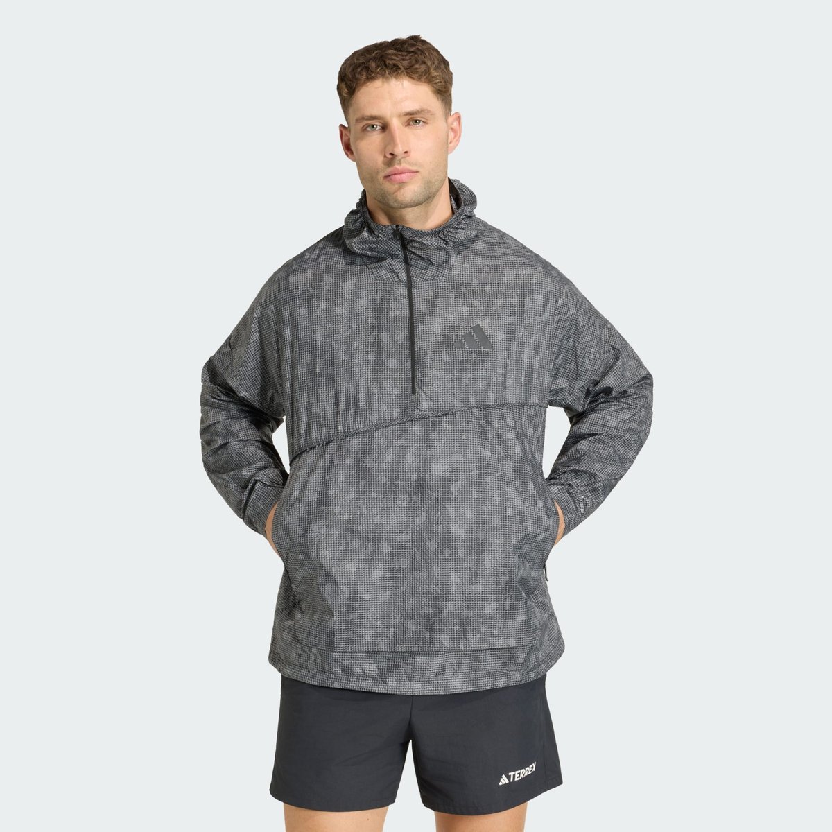Anorak Terrex Xploric Clima365 Printed Wind Anorak Terrex Xploric Clima365 Printed Wind grey six / carbon / black, adidas Performance
