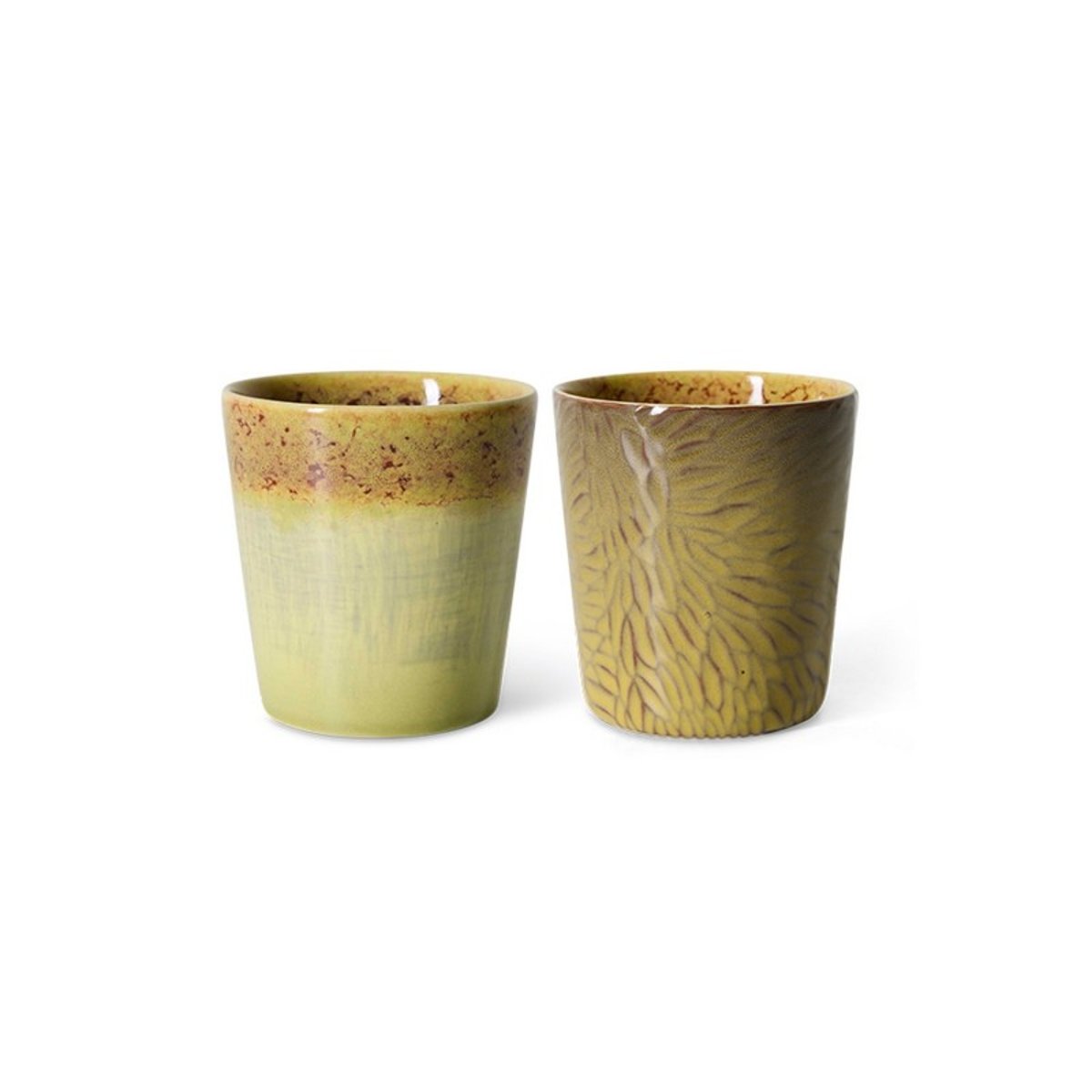 Tasses à café grès Van Gogh Sunflowers set de 2 jaune, HKLIVING
