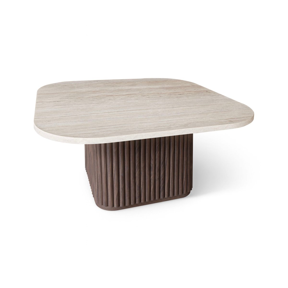 Table basse effet travertin, ESTHER naturel, NOW'S HOME