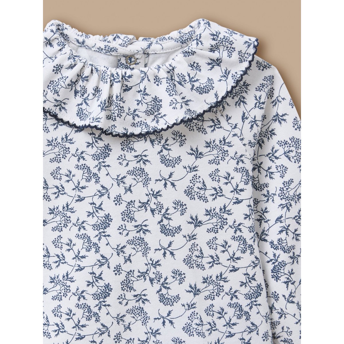 T-shirt imprimé imprimé iris fond blanc, CYRILLUS