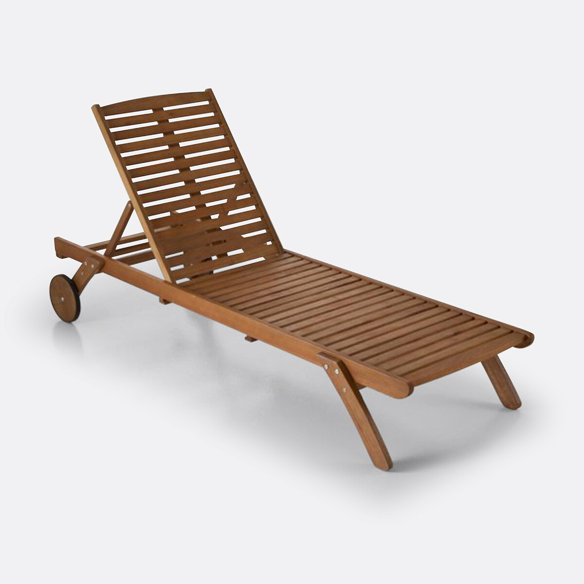 Bain de soleil, chaise longue, eucalyptus, Garden bois clair eucalyptus, LA REDOUTE INTERIEURS