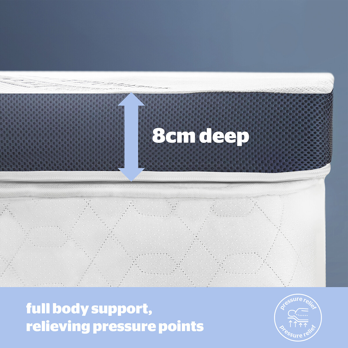 Wellbeing Cool Touch Mattress Topper white, SILENTNIGHT