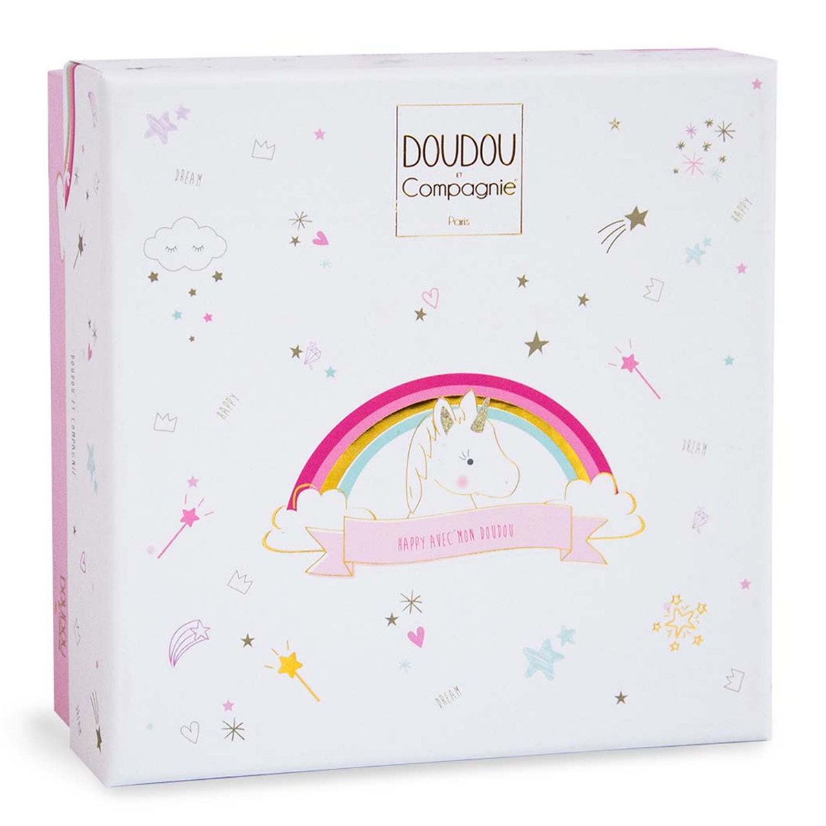 Doudou Lucie La Licorne Dc3312 blanc, DOUDOU ET COMPAGNIE