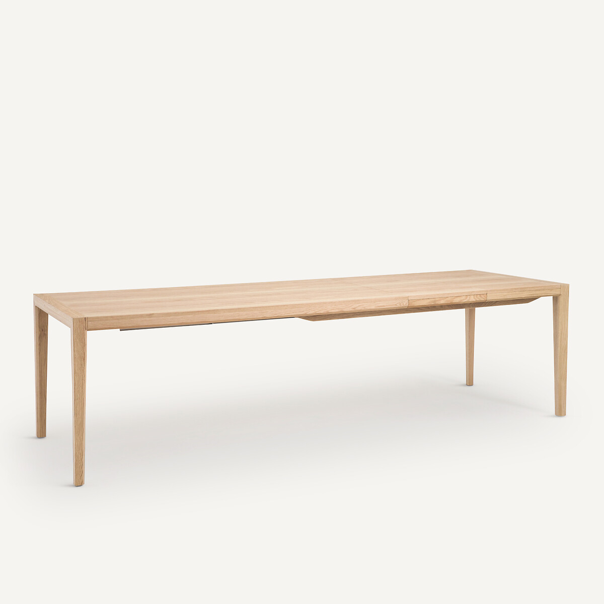 Table à allonges, en chêne massif et plaqué chêne, 8 à 12 couverts, NIZOU chêne naturel, EMMANUEL GALLINA X AM.PM