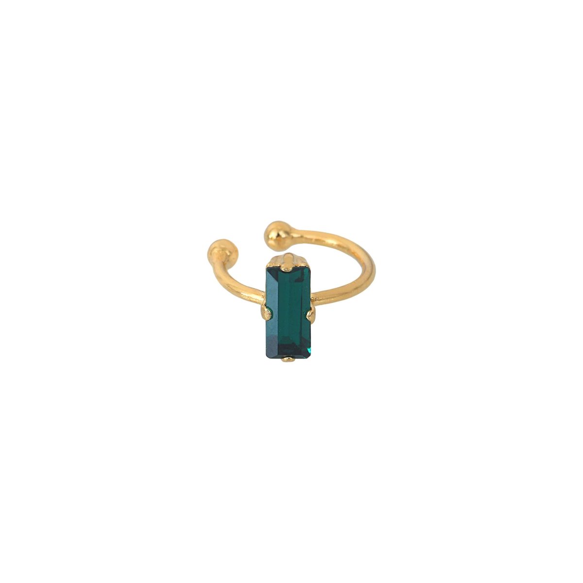 Bague d'oreille palace emerald blanc, CAROLINE NAJMAN