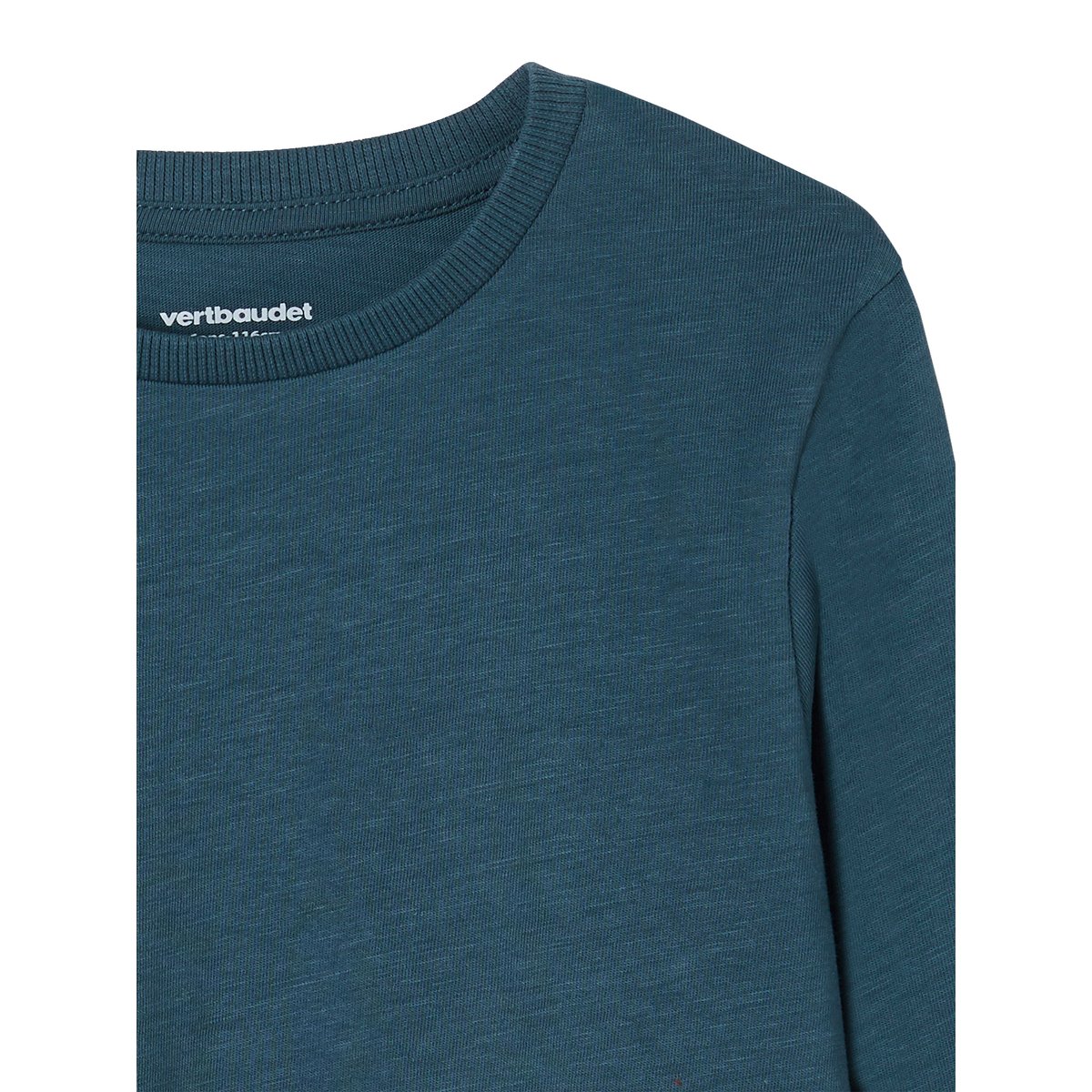 T-shirt couleur manches longues bleu, VERTBAUDET