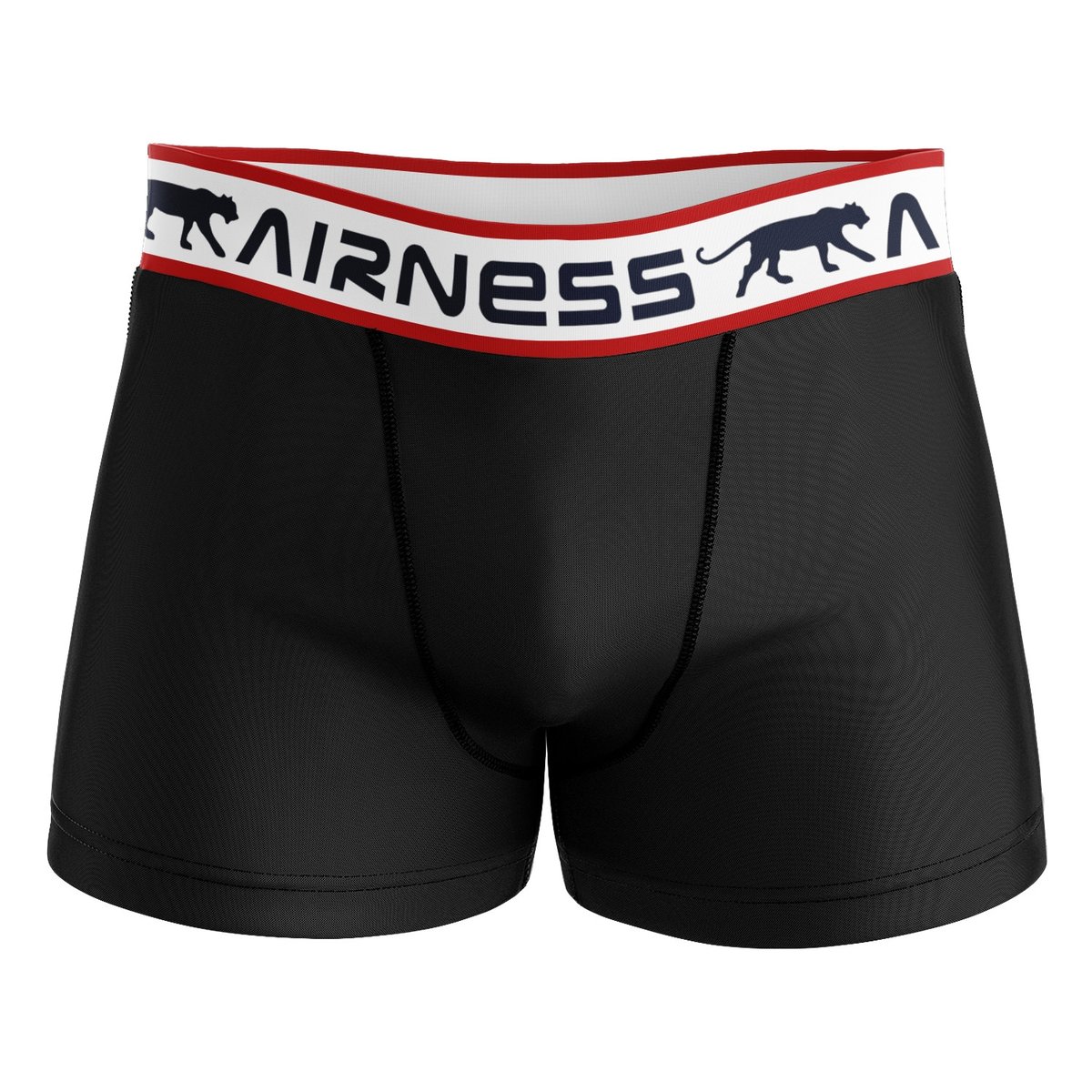 Lot De 5 Boxers Coton noir/rouge/blanc/bleu, AIRNESS