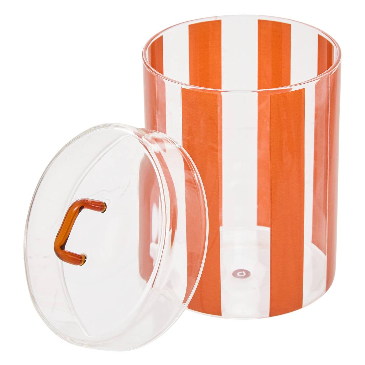 Lot de 3 boîtes déco rondes en verre HOMY transparent, ATMOSPHERA