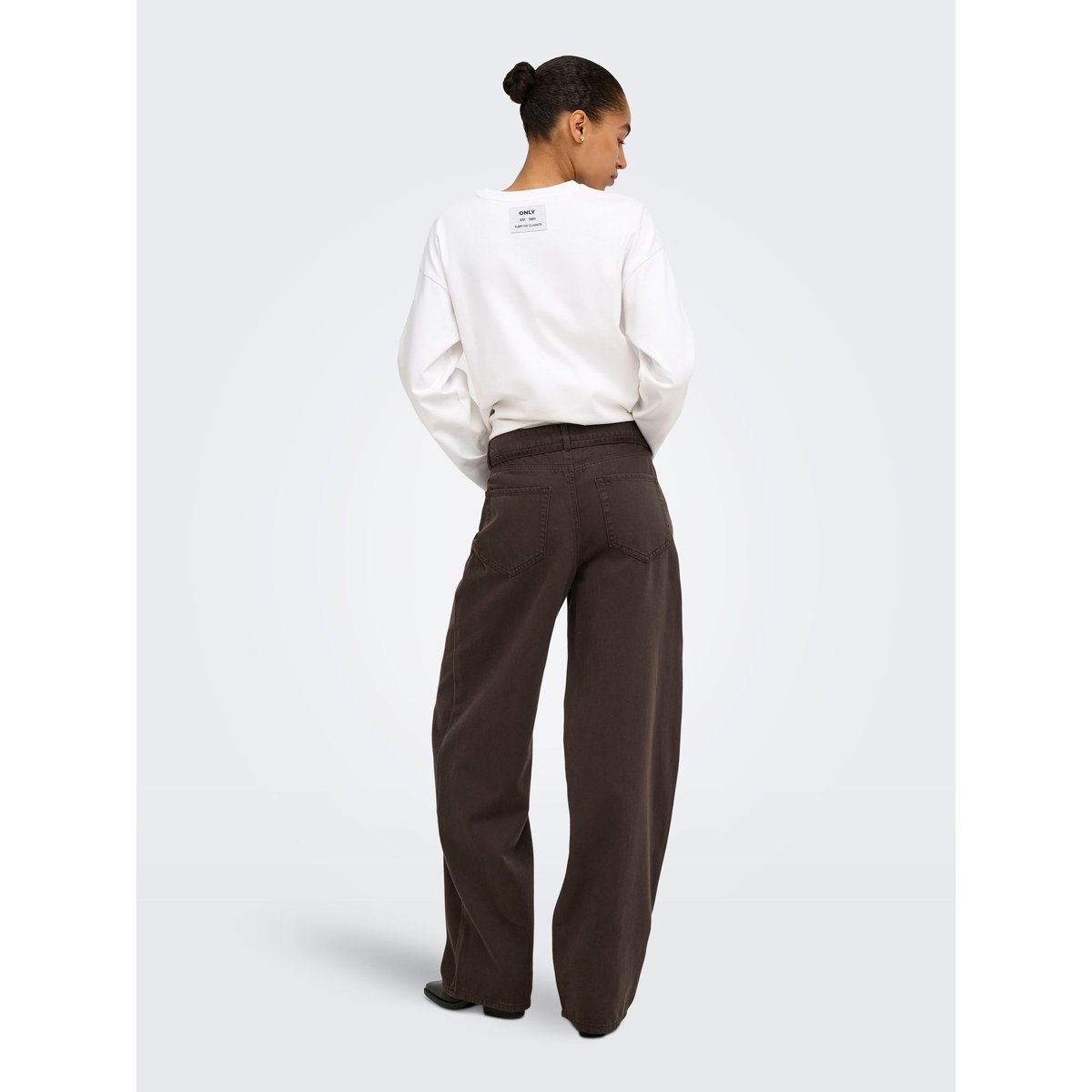 Pantalon À Jambe Large marron - coffee bean 1, ONLY