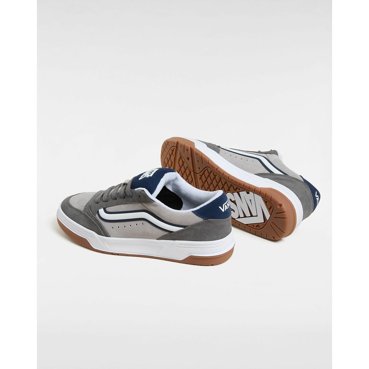 Baskets cuir Hylane gris/bleu, VANS
