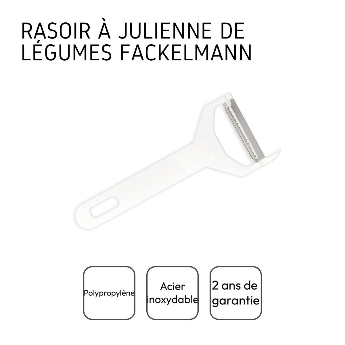 Rasoir pour julienne de légumes inox,blanc, FACKELMANN