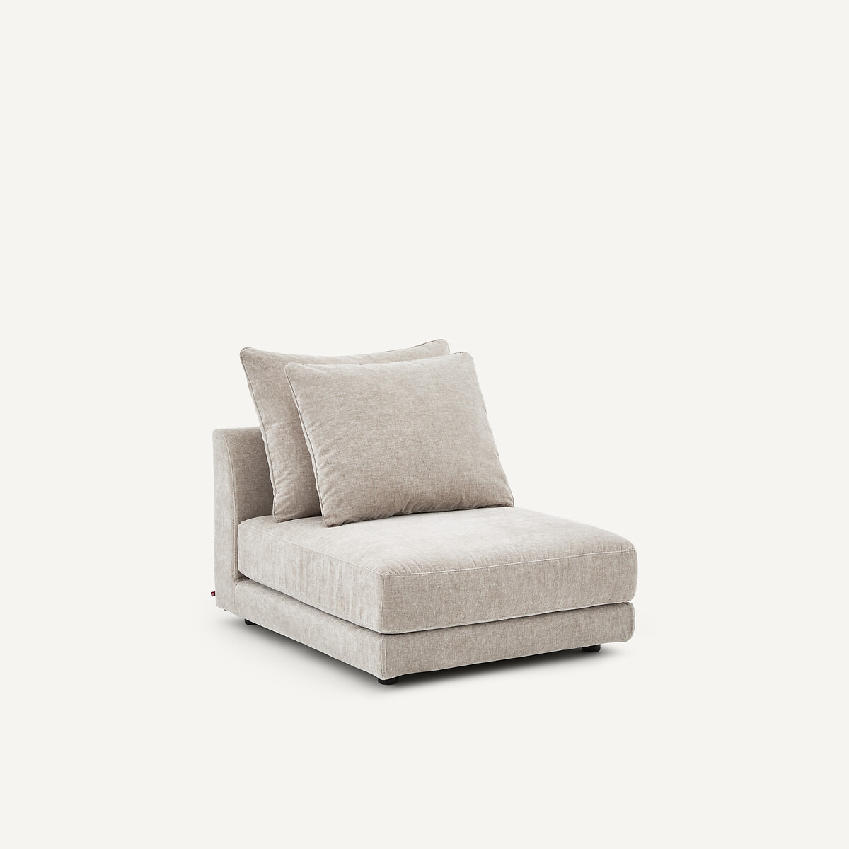 Chauffeuse modulable en velours chenille, TIBERIO gris clair, AM.PM