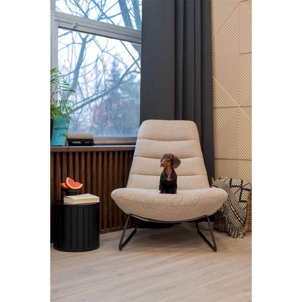 Fauteuil lounge collection FORGENTS beige chiné, RECOLLECTION