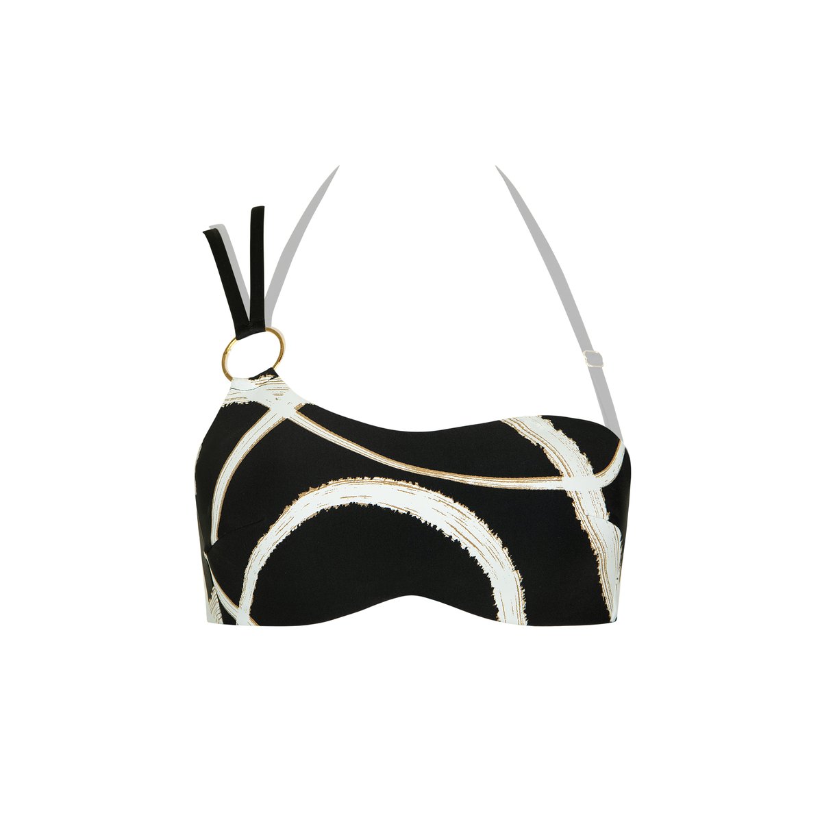 Haut maillot de bain bandeau balconnet préformé HONOLULU noir, LISCA