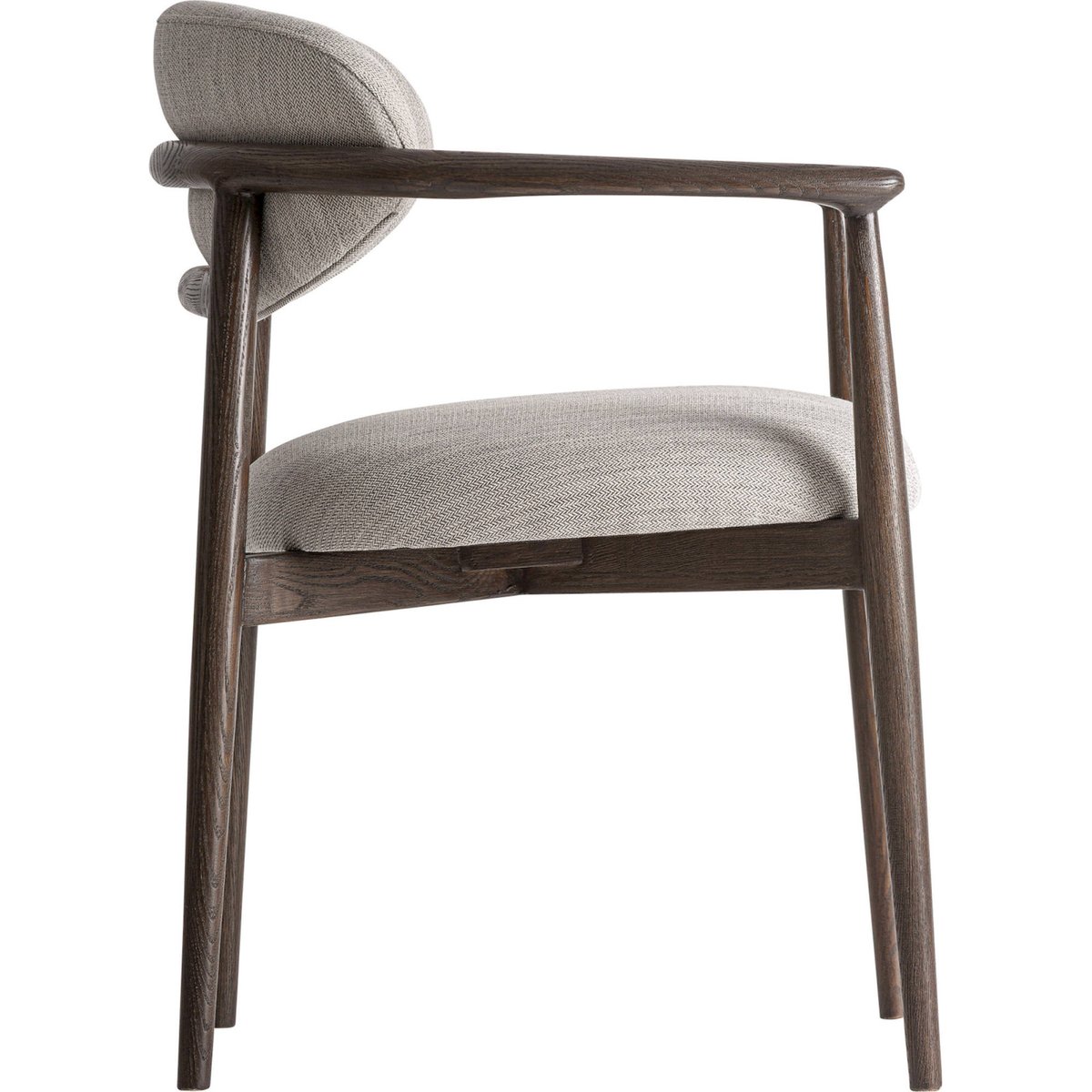 Chaise contemporaine en frêne brun et blanc cassé, RECOLLECTION