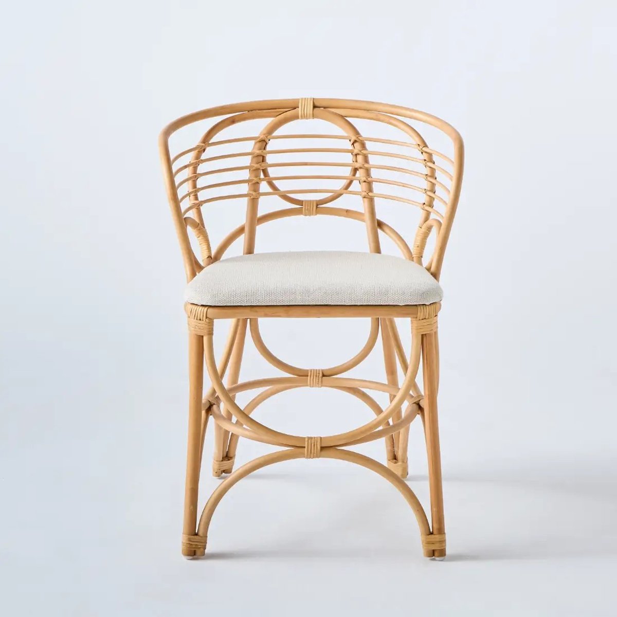 Fauteuil de table en rotin GINGKO Horizon rotin teinté "miel", KOK