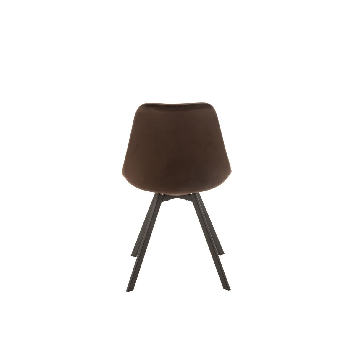 Chaises scandinaves en métal et velours (lot de 2) - ELENE marron, HELLIN, DEPUIS 1862