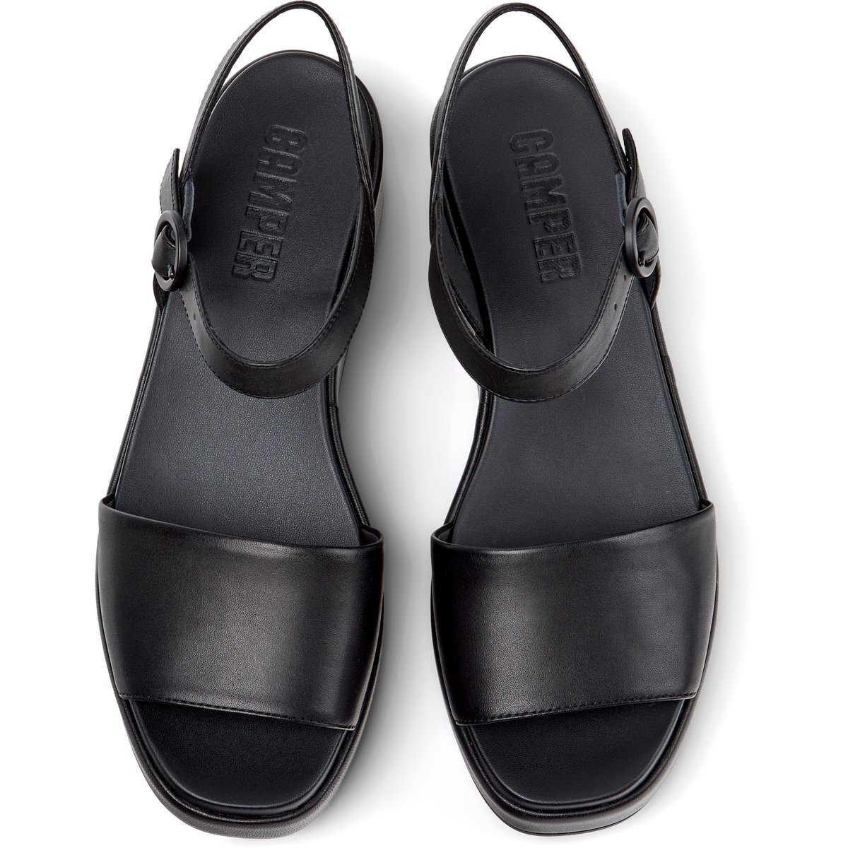 Sandales Misia cuir noir, CAMPER