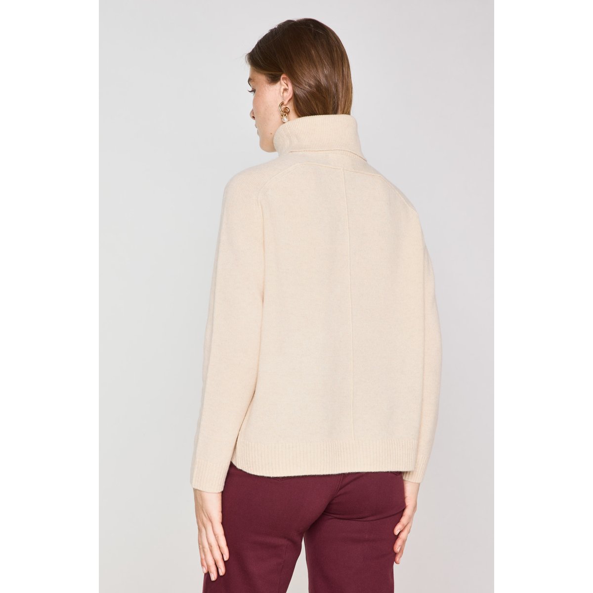 Pull col roulé en 100% laine CELESTIN beige, Maison 123