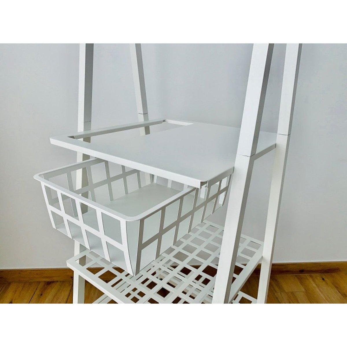 Portant à vêtements sur roulettes en métal, blanc, URBAN blanc, DON HIERRO