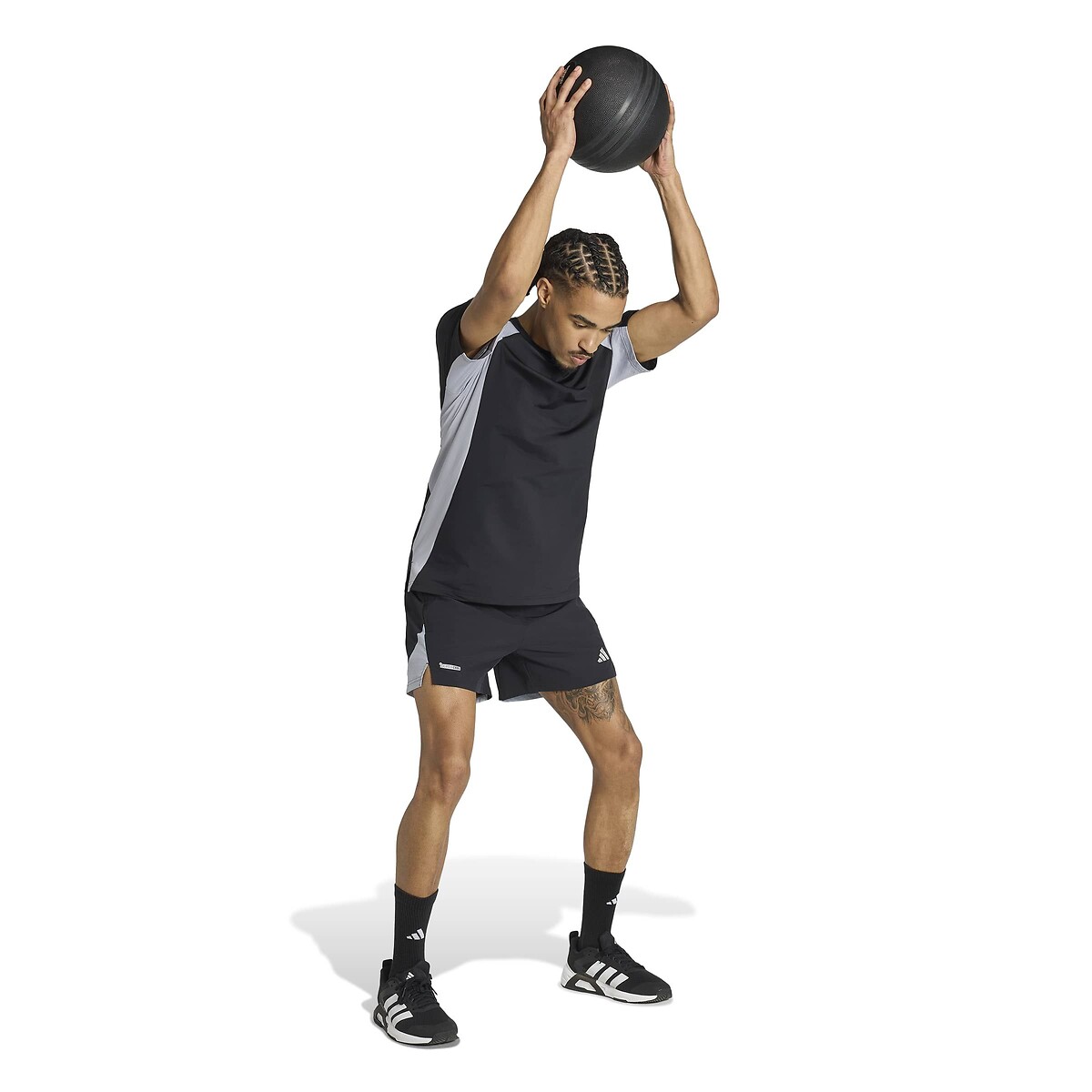 T-shirt de training, manches courtes, INTENSITY noir/gris, adidas Performance