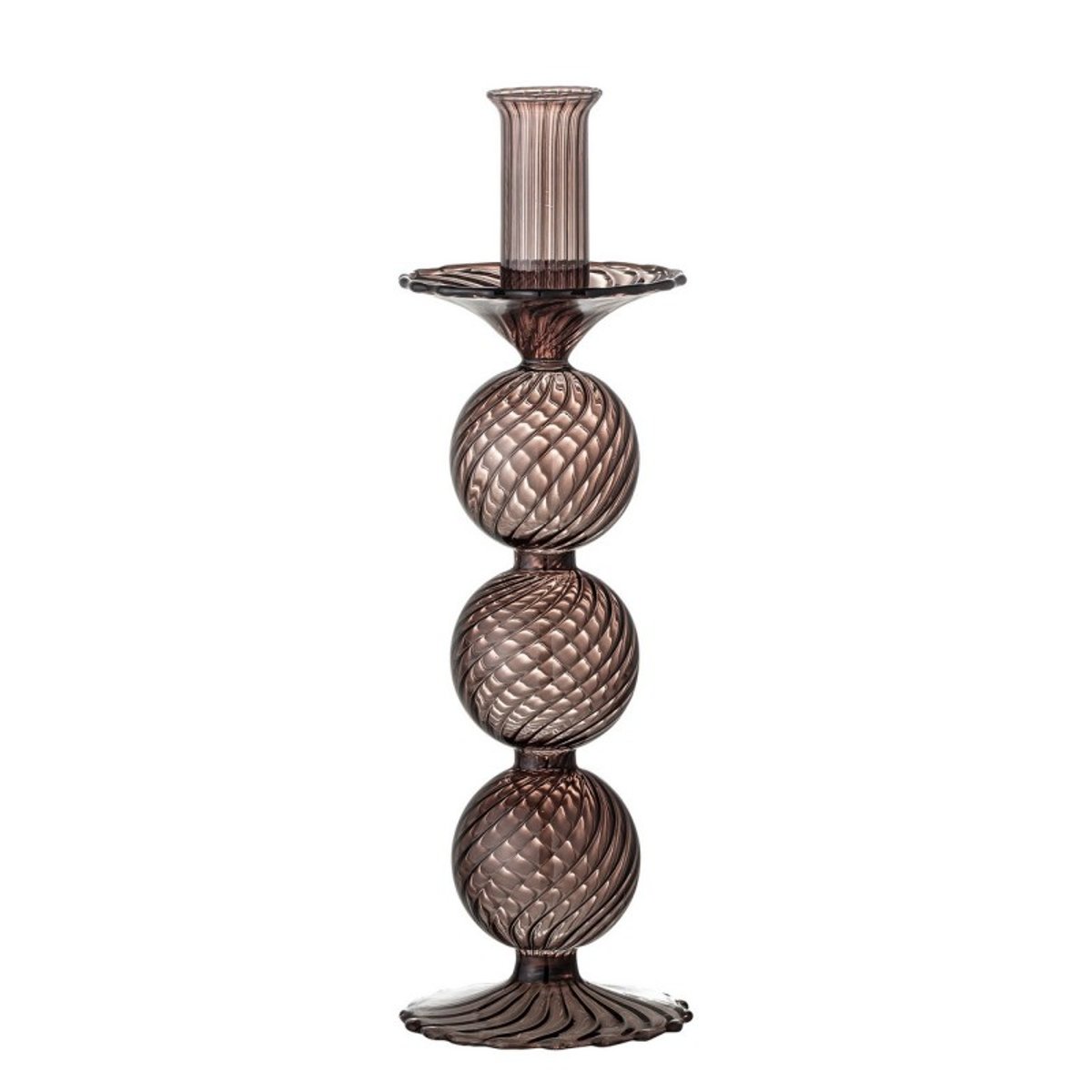 Bougeoir sur pied verre Daq mauve, BLOOMINGVILLE